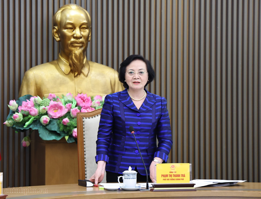Phó Thủ tướng Phạm Thị Thanh Trà phát biểu kết luận hội nghị. Ảnh: VGP