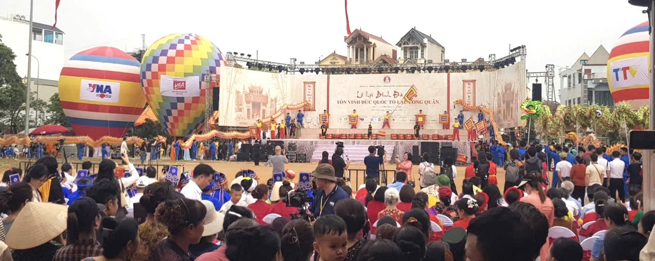 Trang nghiêm nghi lễ tri ân Đức Quốc Tổ Lạc Long Quân tại Lễ hội Bình Đà 2026