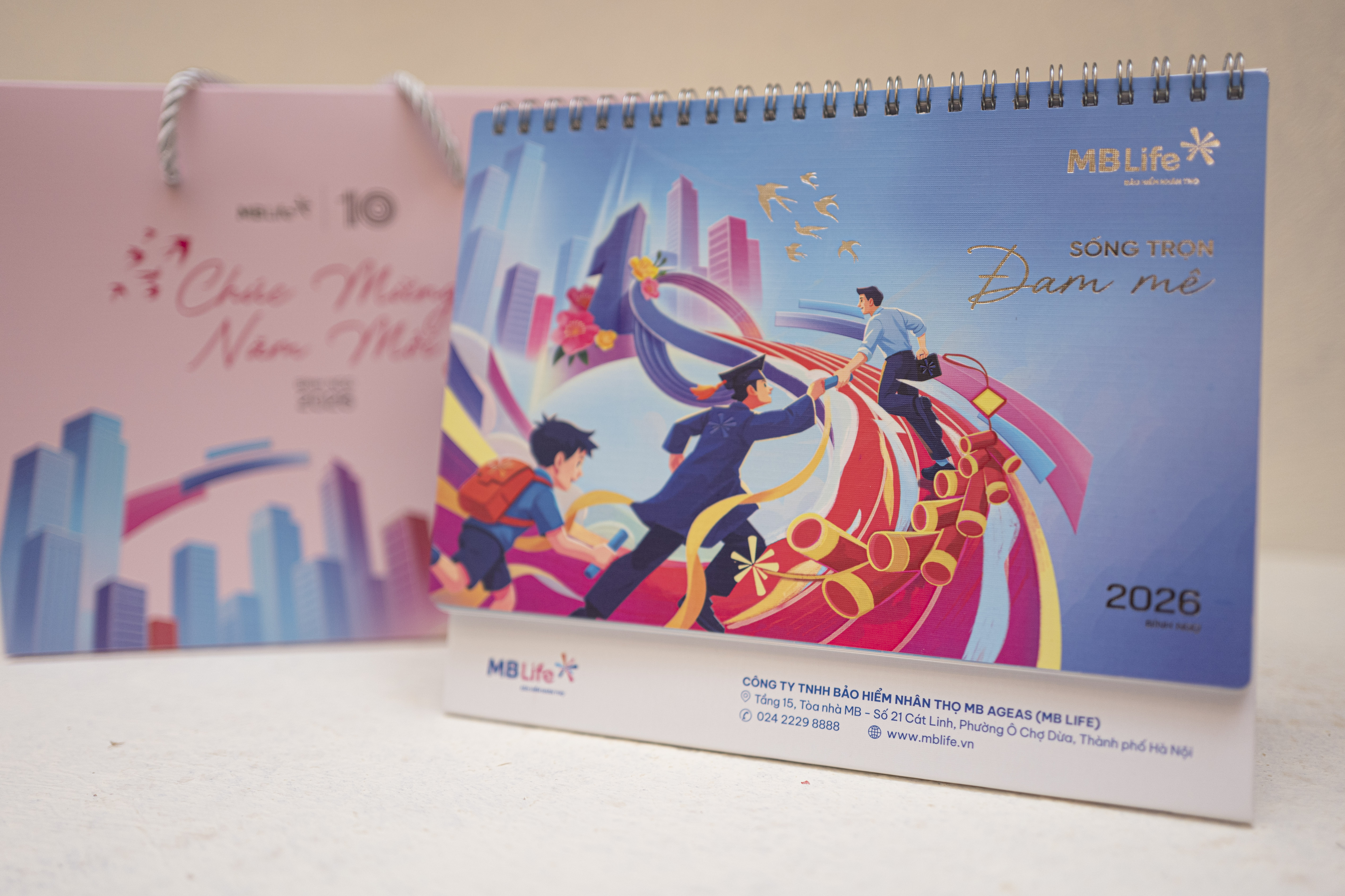 Lịch Tết 2026 của Bảo hiểm MB Life với chủ đề 