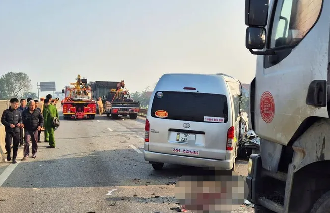 Hiện trường vụ tai nạn.