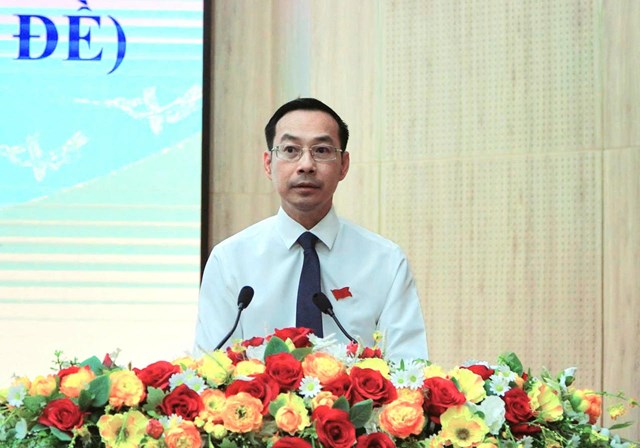 &Ocirc;ng Nguyễn Thanh Nh&agrave;n, Ph&oacute; B&iacute; thư Thường trực Tỉnh ủy, Chủ tịch HĐND tỉnh An Giang ph&aacute;t biểu tại kỳ họp.