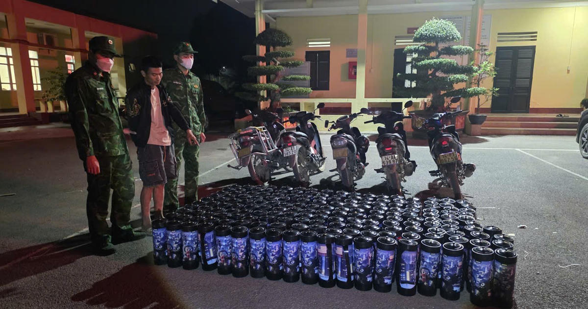 BĐBP Hoành Mô bắt giữ đối tượng vận chuyển thuê 184 bình khí cười