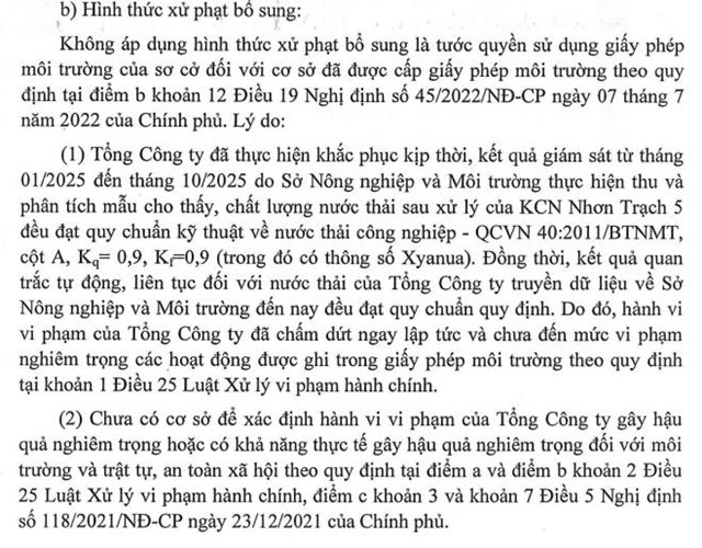 Vi phạm trong lĩnh vực môi trường và thuế, Công ty Idico (IDC) nhận án phạt nặng - Ảnh 3
