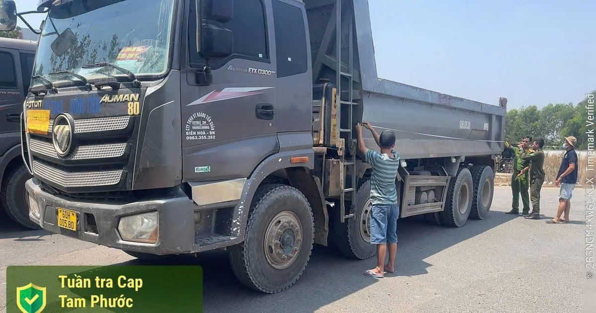 Công an phường Tam Phước tổng rà soát phương tiện tải trọng lớn, phục vụ đồng bộ dữ liệu quốc gia