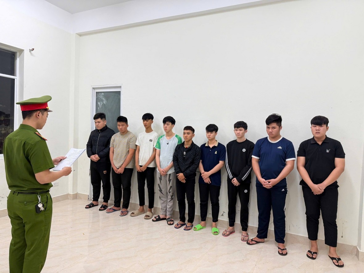 09 đối tượng bị khởi tố. (Ảnh: CAĐN)