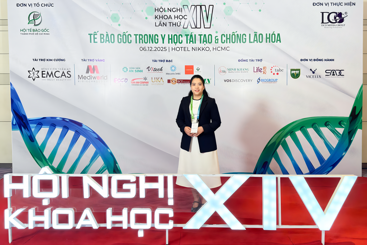 TS.Nguyễn Thị Kiều Oanh (Giám đốc Ngân hàng Mô - Tế bào gốc VICELLS) tham dự hội nghị khoa học lần thứ XIV TS.Nguyễn Thị Kiều Oanh (Giám đốc Ngân hàng Mô - Tế bào gốc VICELLS) tham dự hội nghị khoa học lần thứ XIV