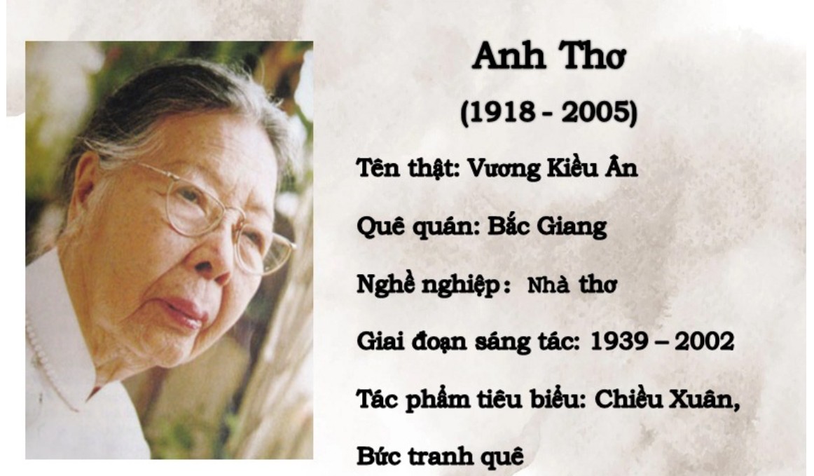 Nữ sĩ Anh Thơ và hơi thở làng quê trong Chiều xuân Nữ sĩ Anh Thơ và hơi thở làng quê trong Chiều xuân