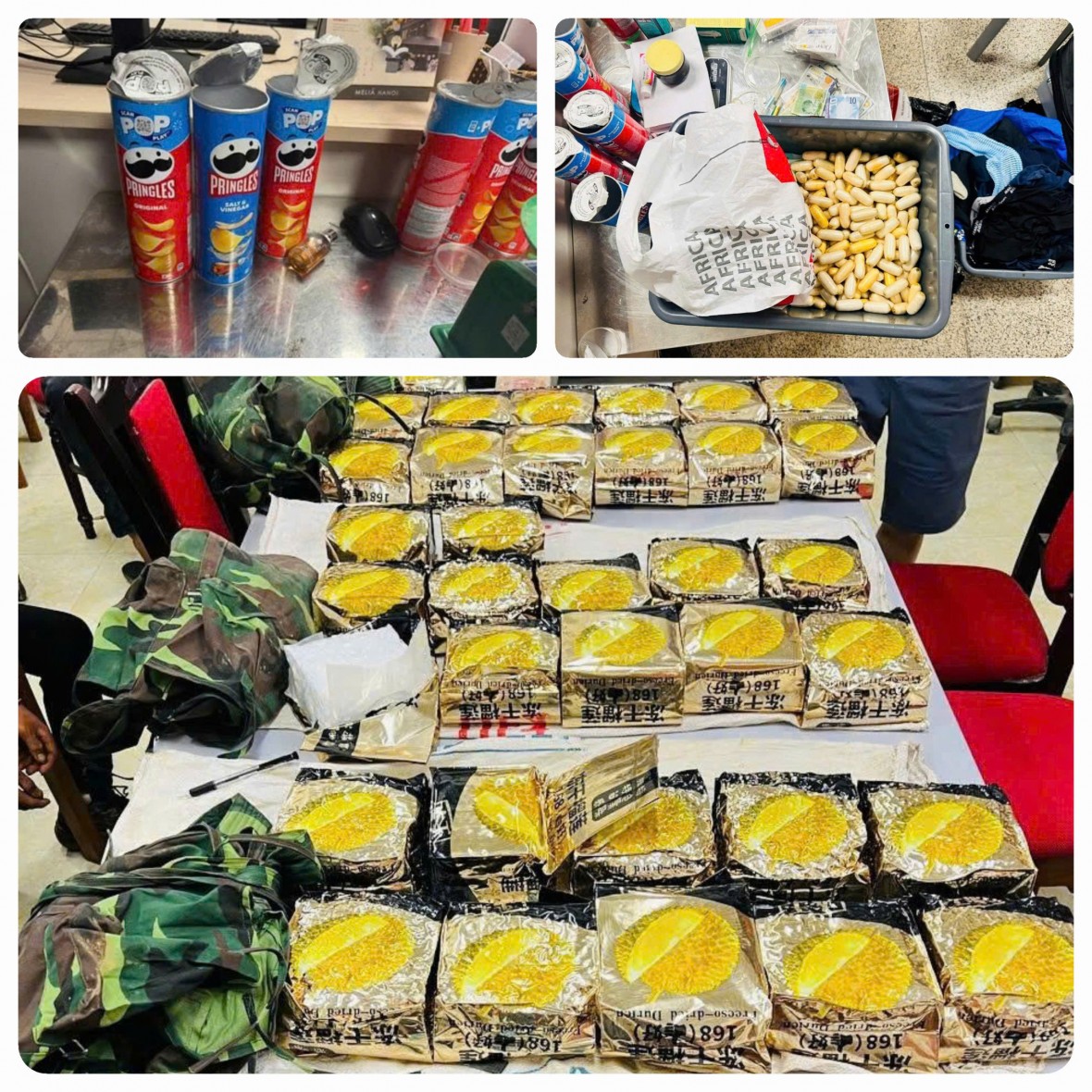 Các tang vật bị thu giữ từ những vụ án ma túy được Cục Hải quan phát hiện. (Ảnh: Cục Hải quan)