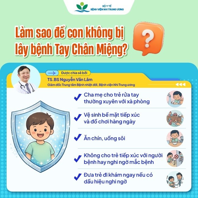 Từ đầu năm 2026 đến nay có gần 3.000 trẻ được chẩn đoán mắc tay chân miệng