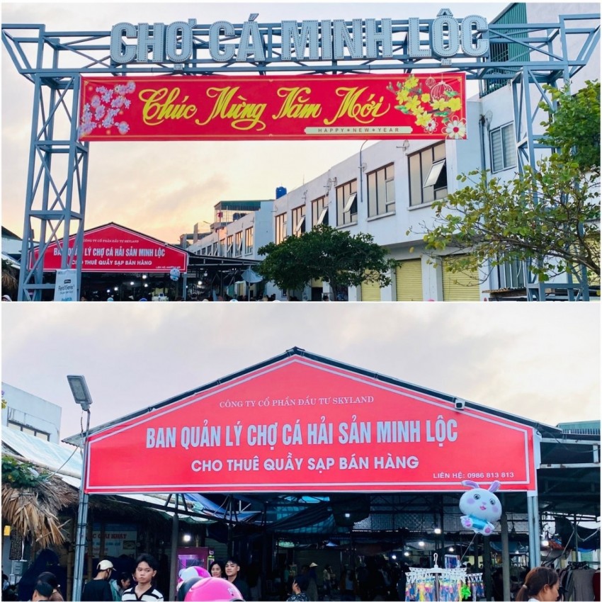 Chợ cá Minh Lộc ( xã Vạn Lộc, Thanh Hoá).