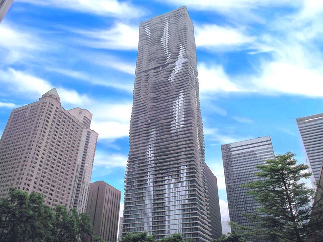 Với&nbsp;lối thiết kế ban c&ocirc;ng h&igrave;nh gợn s&oacute;ng c&oacute; một kh&ocirc;ng hai n&agrave;y, hẳn ai nh&igrave;n t&ograve;a th&aacute;p Aqua cũng phải th&aacute;n phục trước sự cầu kỳ, độc đ&aacute;o về h&igrave;nh d&aacute;ng, kết cấu, kỹ thuật m&agrave; c&aacute;c&nbsp;kiến tr&uacute;c sư Mỹ Studio Gang đem lại.