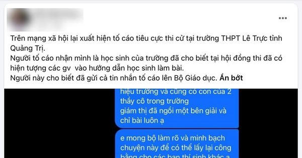 Quảng Trị họp khẩn, xác minh phản ánh tiêu cực tại một điểm thi tốt nghiệp THPT