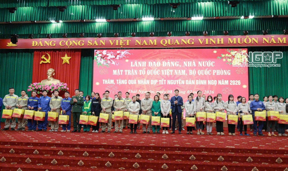 Đại tướng Phan Văn Giang thăm, chúc Tết tại Thái Nguyên