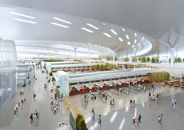 Phối cảnh s&acirc;n bay Long Th&agrave;nh khi đưa v&agrave;o sử dụng