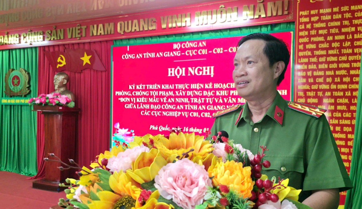 Công an tỉnh An Giang ký kết kế hoạch phối hợp với các Cục nghiệp vụ Bộ Công an xây dựng Phú Quốc thành đơn vị kiểu mẫu về ANTT