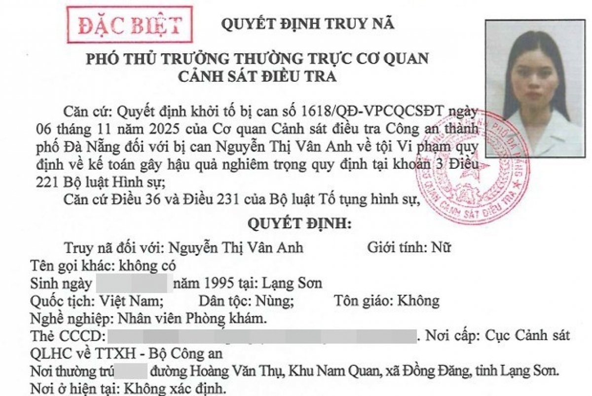 Truy tìm 4 đối tượng liên quan đến vụ án xảy ra tại Phòng khám Đa khoa Quốc tế Đà Nẵng