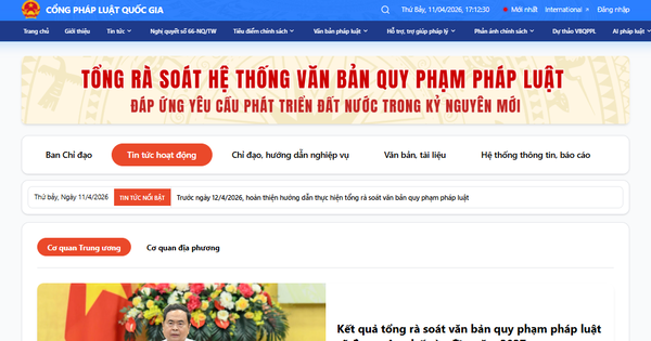 Bộ Tư pháp ra mắt chuyên mục Tổng rà soát hệ thống văn bản trên Cổng Pháp luật