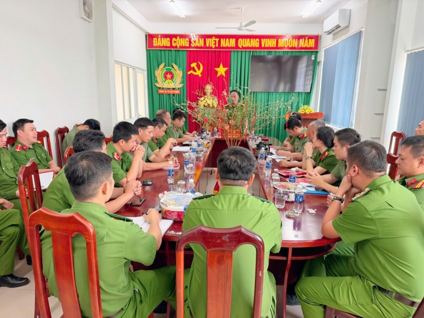 Công an xã triển khai kế hoạch đảm bảo an ninh trật tự Tết Nguyên đán Bính Ngọ năm 2026.