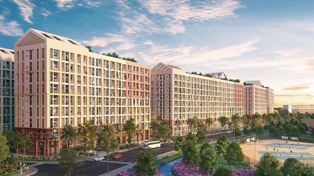 Park Residence được bao quanh bởi 4 đại c&ocirc;ng vi&ecirc;n chủ đề. (Ảnh phối cảnh: Sun Property) &nbsp;