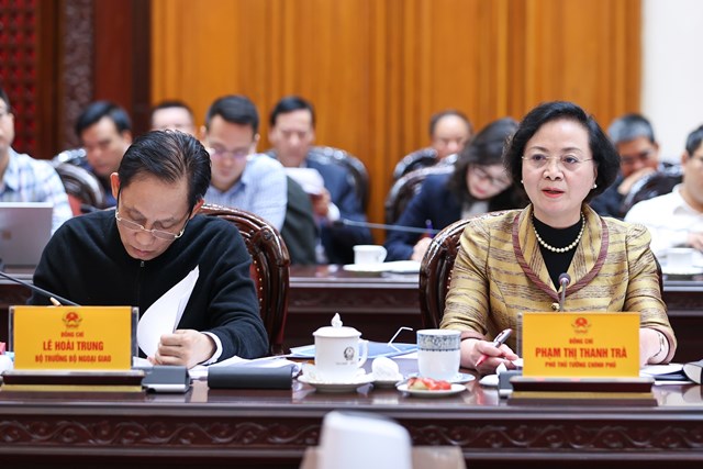 Ph&oacute; Thủ tướng Phạm Thị Thanh Tr&agrave; ph&aacute;t biểu - Ảnh: VGP/Nhật Bắc