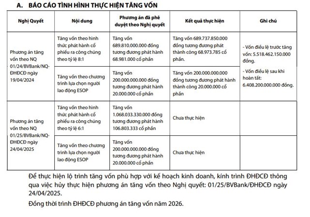 BVBank (BVB) trình cổ đông hai phương án tăng vốn, dự kiến nâng vốn điều lệ lên hơn 9.900 tỷ đồng - Ảnh 2