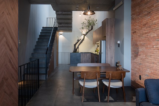 Nhà được bao phủ bởi nhiều lớp gạch và cây xanh - Ảnh 1