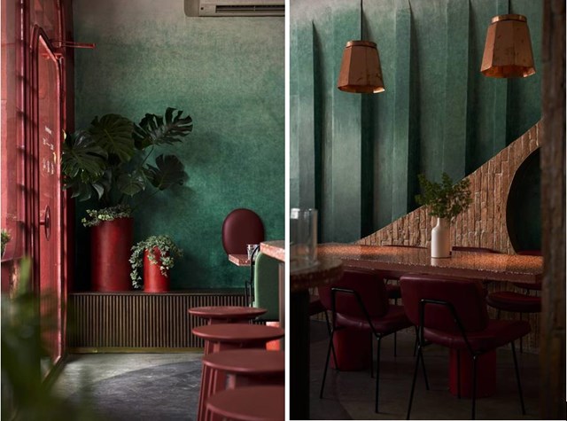 Đội ngũ thiết kế c&ograve;n tập trung v&agrave;o hệ thống đ&egrave;n led được đặt ở g&oacute;c qu&aacute;n. M&agrave;u &aacute;nh s&aacute;ng sẽ thay đổi kh&aacute;c nhau v&agrave;o c&aacute;c thời điểm kh&aacute;c nhau trong ng&agrave;y. Hệ thống &aacute;nh s&aacute;ng cũng l&agrave; một điểm nhấn của Okkio. V&agrave;o buổi s&aacute;ng, thật th&uacute; vị khi &aacute;nh s&aacute;ng tự nhi&ecirc;n chạy dọc tr&ecirc;n trần nh&agrave;.&nbsp;