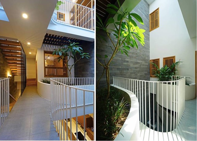 B&ecirc;n cạnh đ&oacute;, c&aacute;c gam m&agrave;u trung t&iacute;nh được kết hợp xung quanh khoảng th&ocirc;ng tầng để giảm nhiệt độ v&agrave; điều h&ograve;a kh&ocirc;ng kh&iacute;. &nbsp;