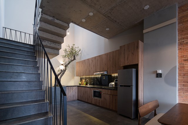 Nhà được bao phủ bởi nhiều lớp gạch và cây xanh - Ảnh 2