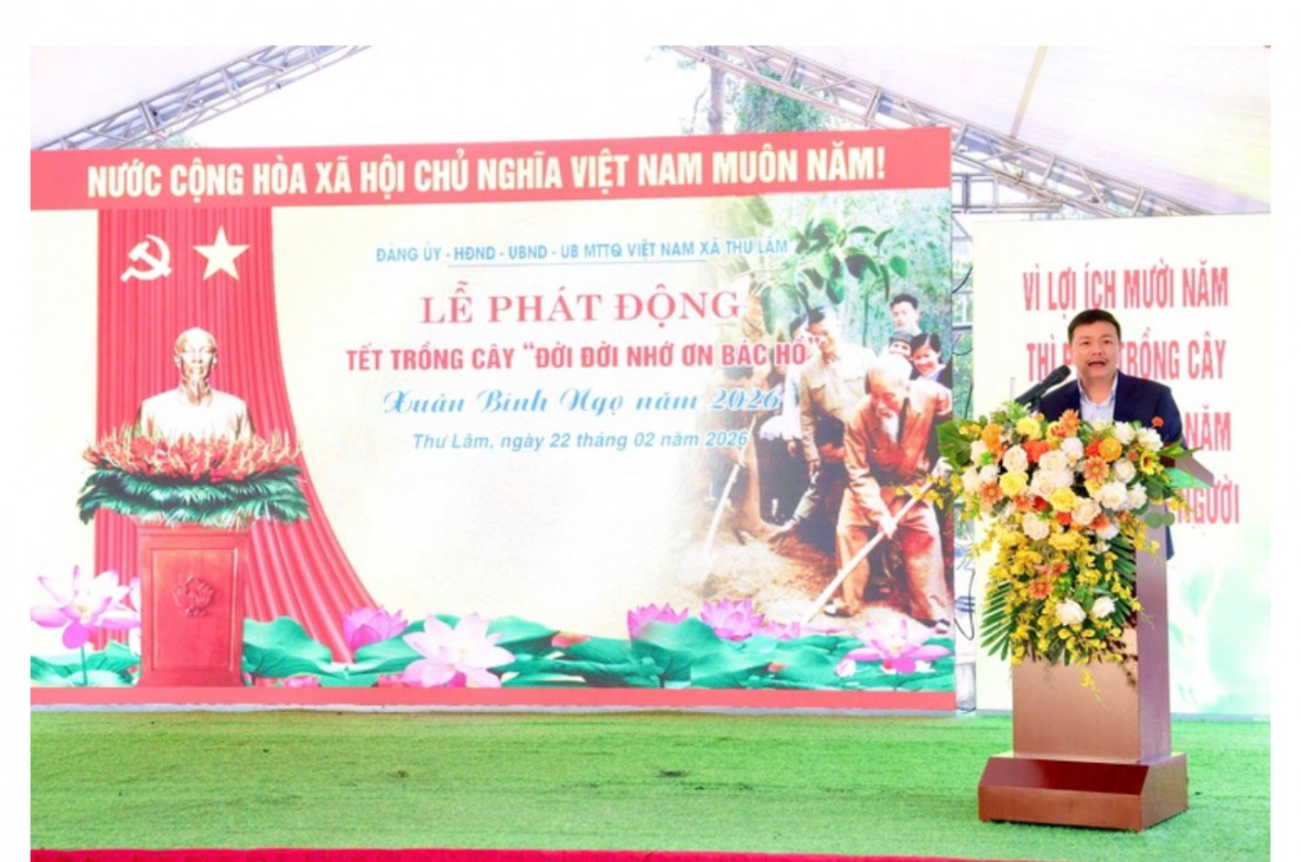 Thư Lâm (Hà Nội): Quyết tâm hoàn thành chỉ tiêu trồng 3.000 cây xanh trong năm 2026