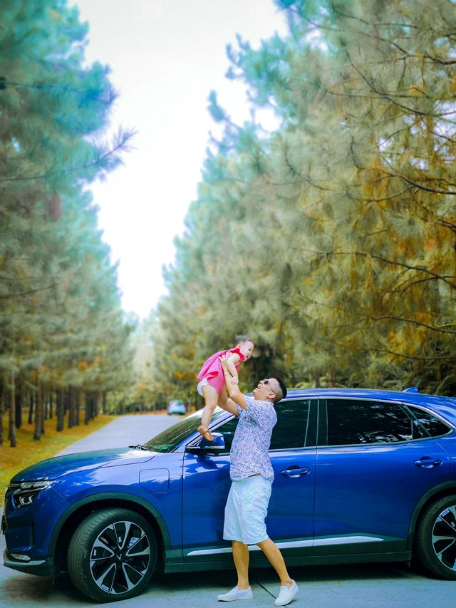 Gia đ&igrave;nh anh Huy đ&atilde; c&oacute; chuyến đi vui vẻ, an to&agrave;n, khỏe mạnh c&ugrave;ng VF 8 (Nguồn ảnh: Facebook Nguyễn Th&agrave;nh Huy). &nbsp;