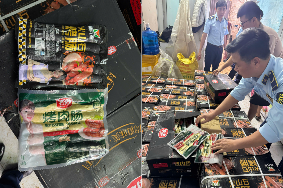 Hà Nội: Phát hiện gần 1 tấn xúc xích nhập lậu