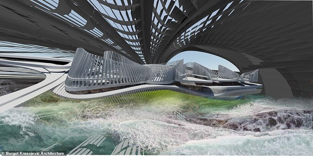 Kh&aacute;ch sạn tr&ecirc;n khu đảo nổi n&agrave;y sẽ nhiều d&atilde;y ph&ograve;ng với m&aacute;i che