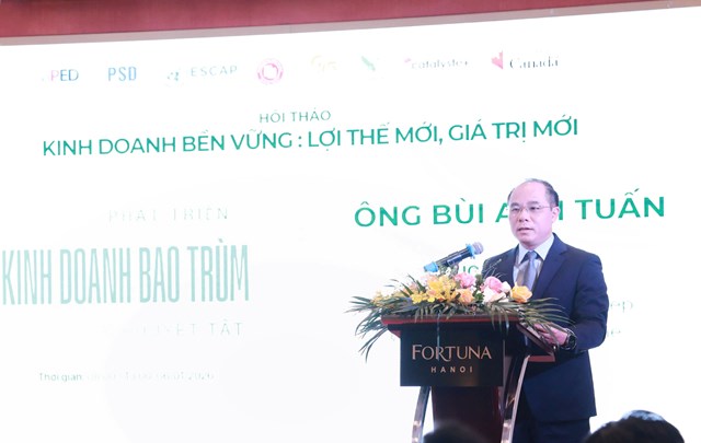 &Ocirc;ng B&ugrave;i Anh Tuấn &ndash; Cục trưởng Cục Ph&aacute;t triển DNTN v&agrave; KTTT (Bộ T&agrave;i ch&iacute;nh) ph&aacute;t biểu