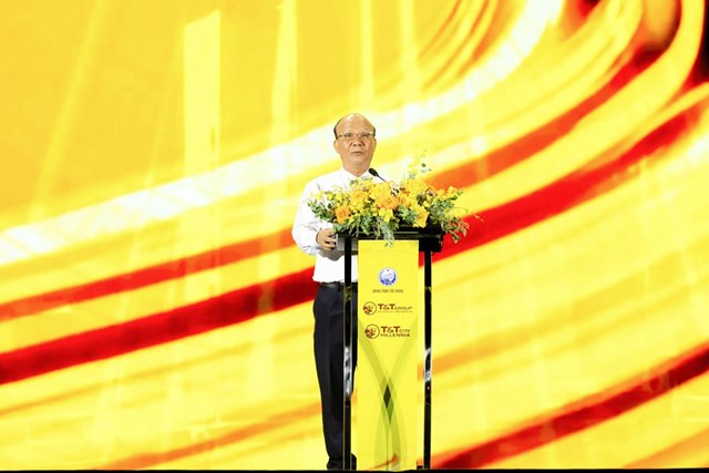 &Ocirc;ng Nguyễn Tất Thắng, Chủ tịch HĐQT Tập đo&agrave;n T&T Group ph&aacute;t biểu tại sự kiện. &nbsp;