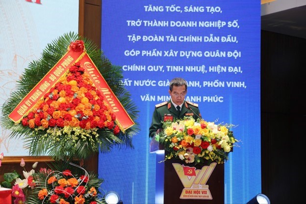 Thiếu tướng Lưu Trung Th&aacute;i - Chủ tịch HĐQT MB ph&aacute;t biểu tại sự kiện.