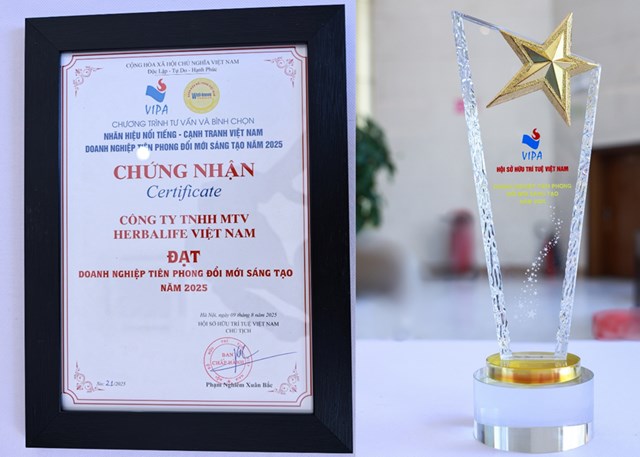 Herbalife Việt Nam đạt Chứng nhận Top 10 Nhãn Hiệu Nổi Tiếng Việt Nam & Doanh Nghiệp Tiên Phong Đổi Mới Sáng Tạo năm 2025 - Ảnh 2 Herbalife Việt Nam đạt Chứng nhận Top 10 Nhãn Hiệu Nổi Tiếng Việt Nam & Doanh Nghiệp Tiên Phong Đổi Mới Sáng Tạo năm 2025 - Ảnh 2