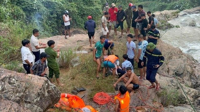 Khu vực suối Ồ Ồ (xã Lao Bảo, tỉnh Quảng Trị) nơi xảy ra vụ đuối nước khiến 2 học sinh tử vong.
