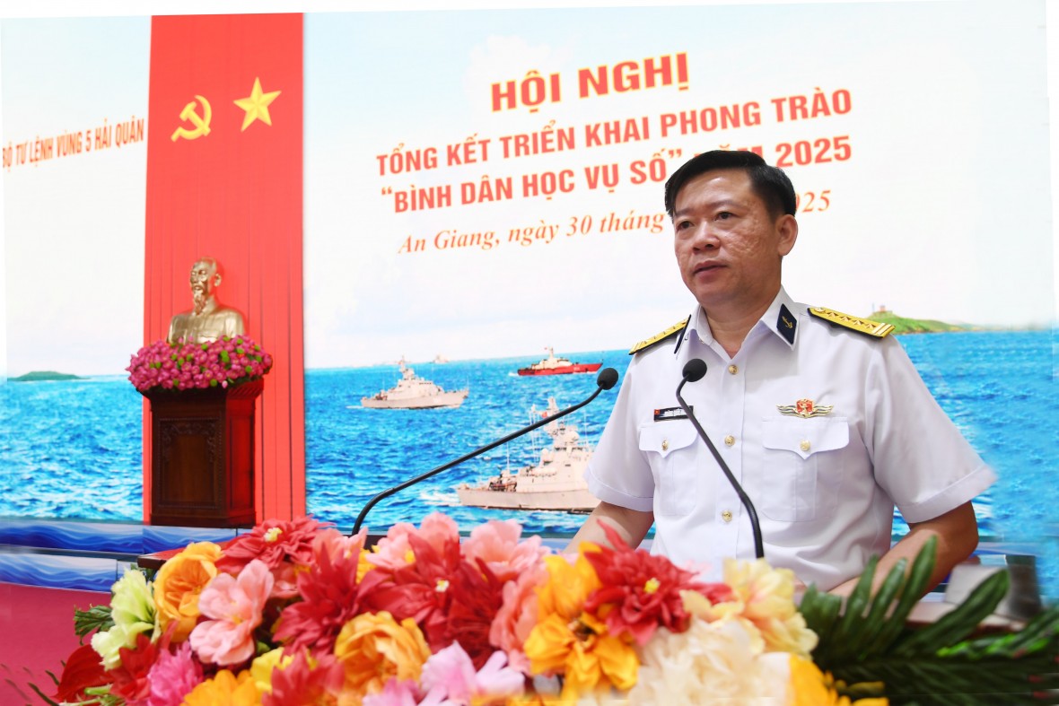 Vùng 5 Hải quân tổng kết phong trào “Bình dân học vụ số” năm 2025