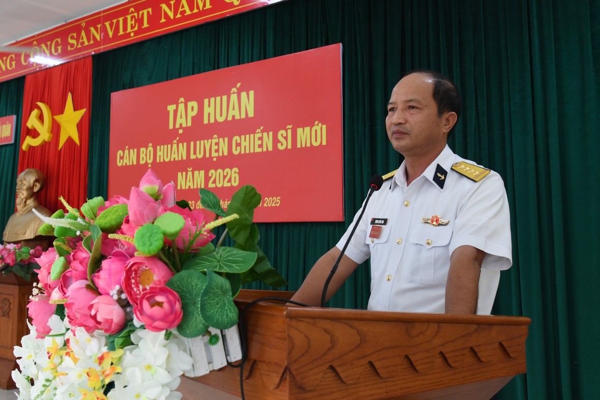 BTL Vùng 5 Hải quân: Khai mạc tập huấn cán bộ huấn luyện chiến sĩ mới năm 2026 BTL Vùng 5 Hải quân: Khai mạc tập huấn cán bộ huấn luyện chiến sĩ mới năm 2026