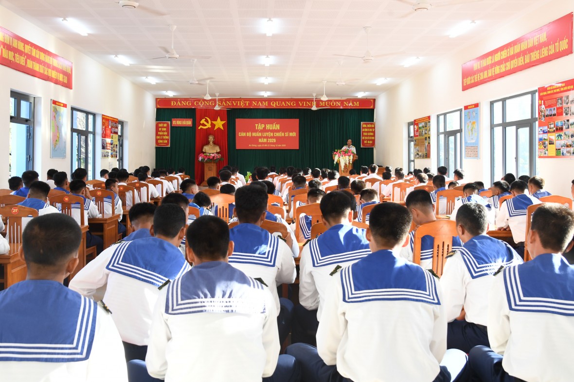 BTL Vùng 5 Hải quân: Khai mạc tập huấn cán bộ huấn luyện chiến sĩ mới năm 2026 BTL Vùng 5 Hải quân: Khai mạc tập huấn cán bộ huấn luyện chiến sĩ mới năm 2026