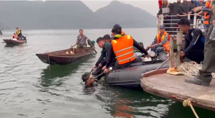 Đã tìm thấy các nạn nhân mất tích trong vụ lật tàu trên hồ Thác Bà