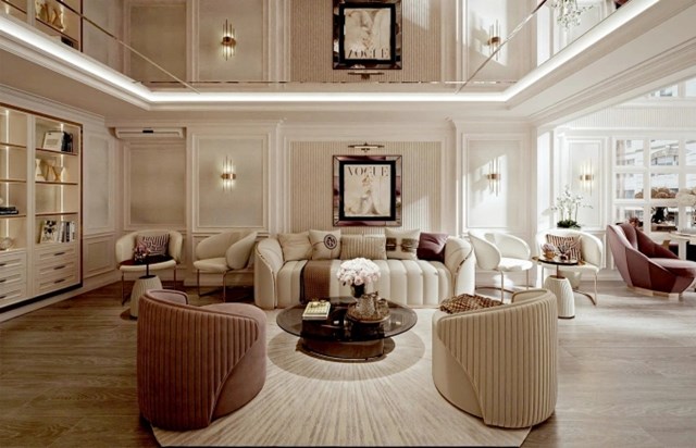 Không gian nội thất được thiết kế sang trọng của Thẩm mỹ viện Linh Anh.