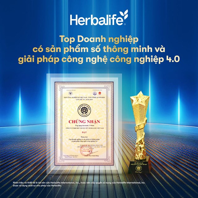 Herbalife Việt Nam đạt giải thưởng “Top Công Nghiệp 4.0” lần thứ 3 liên tiếp với Ứng dụng Herbalife VNHUB - Ảnh 1