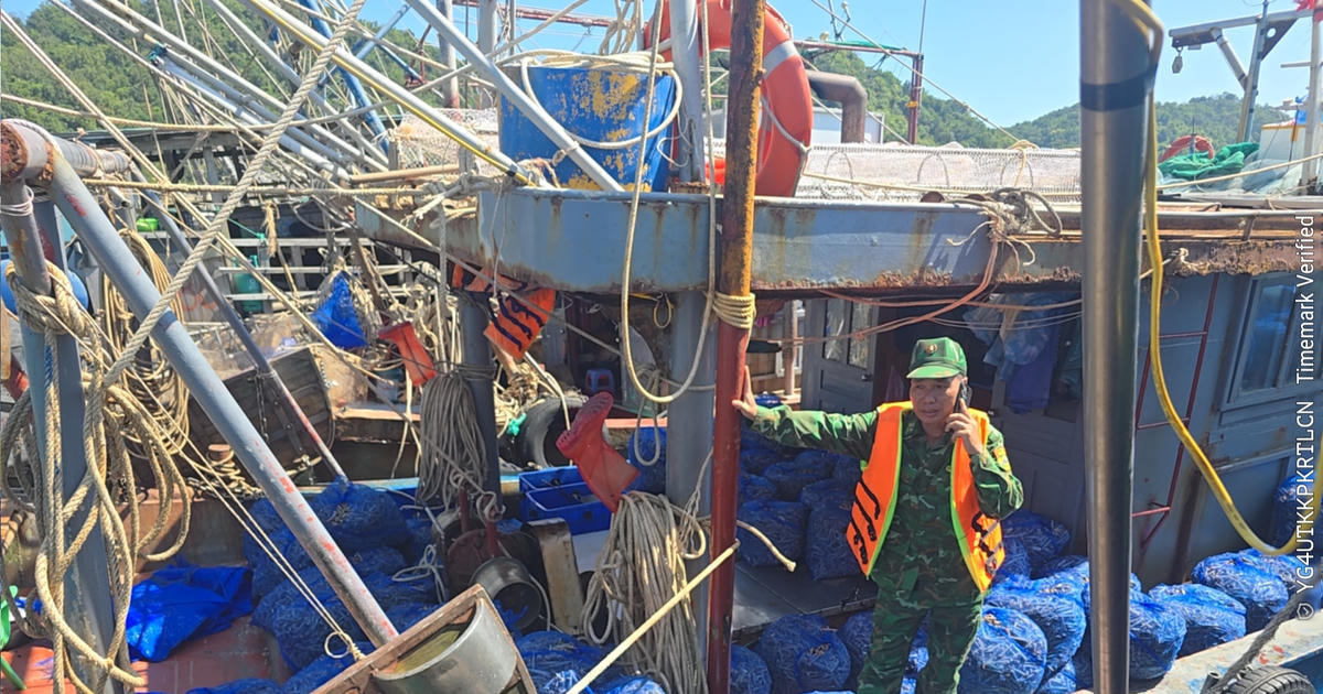 Biên phòng Quảng Đức bắt giữ 5 tàu cá tàng trữ ngư cụ cấm