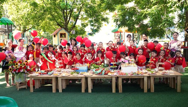 Hà Nội: Trường Mầm non Minh Khai hoà chung ngày hội ‘Đến trường của bé’ - Ảnh 1