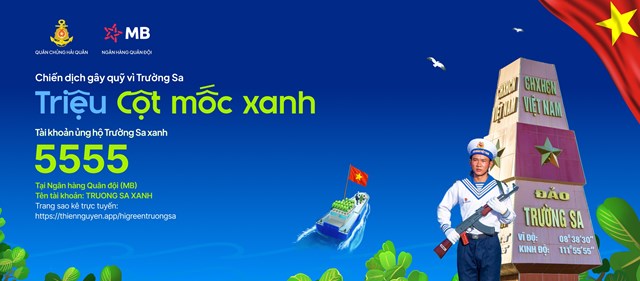 D&ugrave; hiếm khi c&oacute; cơ hội được đặt ch&acirc;n tới Trường Sa nhưng mỗi người Việt Nam đều c&oacute; thể &ldquo;h&oacute;a th&acirc;n&rdquo; th&agrave;nh chiến sĩ Hải qu&acirc;n g&oacute;p c&acirc;y vượt s&oacute;ng ra đảo xa. Ảnh: MB