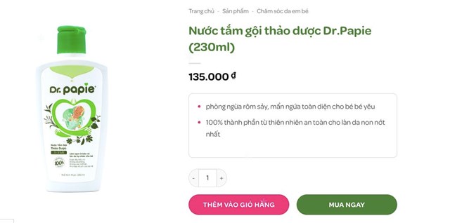 Lô nước tắm gội trẻ em này bị thu hồi vì không đạt chỉ tiêu giới hạn vi sinh vật - Ảnh 2