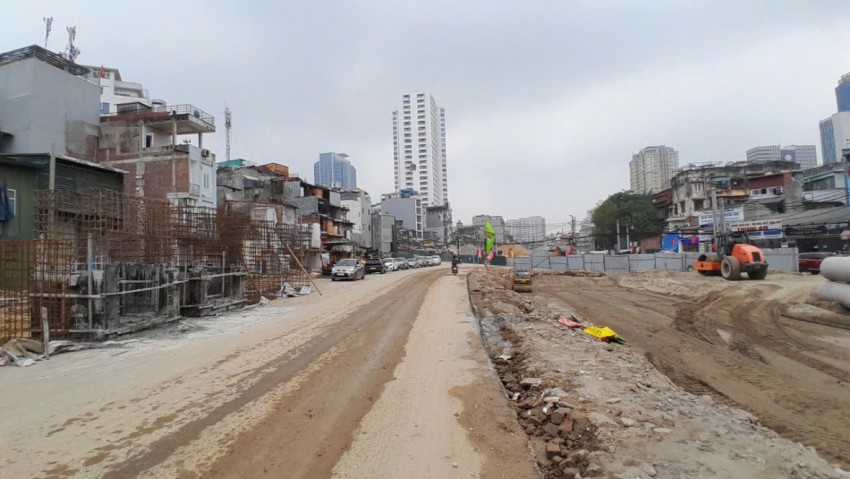 Hình ảnh Dự án Vành đai 1, đoạn Hoàng Cầu - Voi Phục sau gần 3 tháng giải phóng mặt bằng