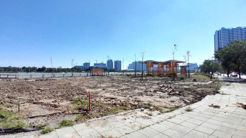 Cận cảnh công viên Gia Lâm tăng tốc về đích trước tết Nguyên đán